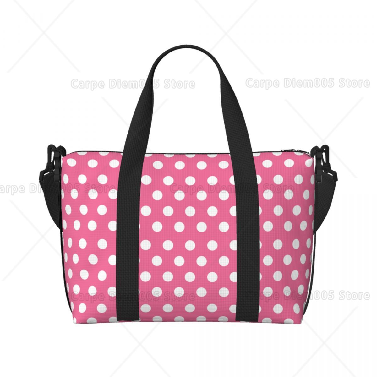 Luxury Bags Luggage - Rosa bolinhas sacola grande capacidade ginásio