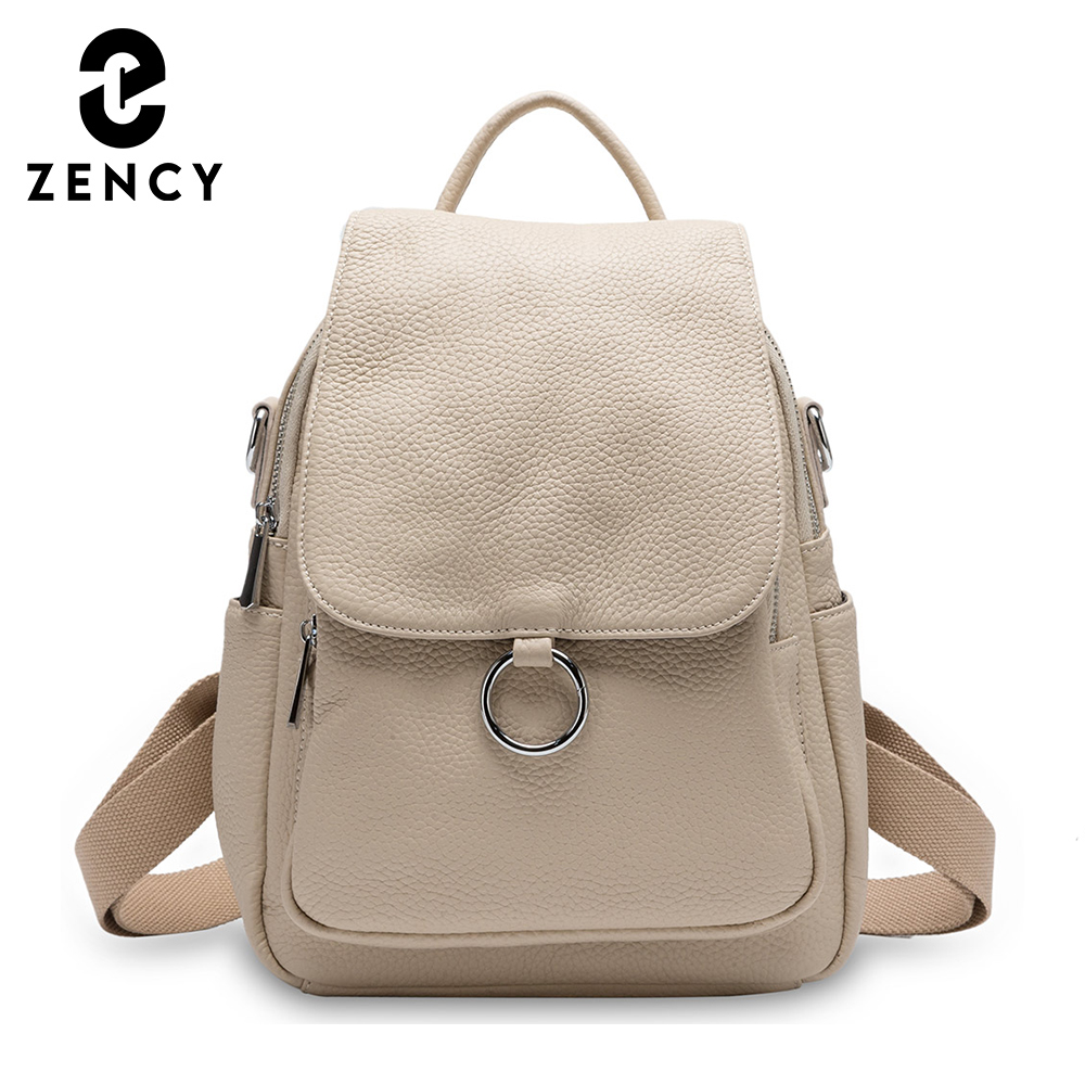 Genuine Leather Backpack - Mochila Feminina Zency Nova Moda 100%