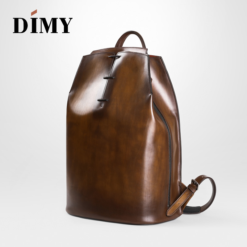 Genuine Leather Backpack - DIMY 2025 nova mochila masculina de
