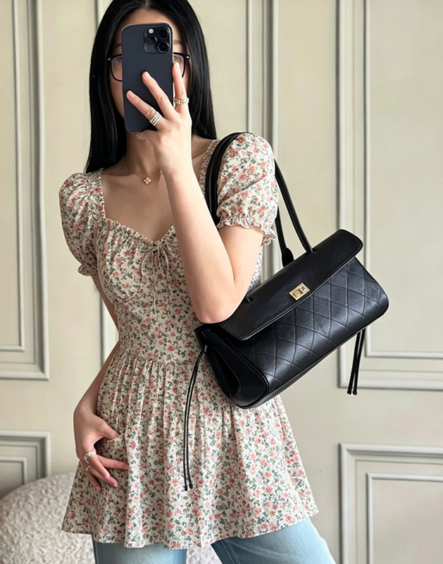 Structured Handbag Top Handle - CLAREGQI 2026 Nova Bolsa de Ombro