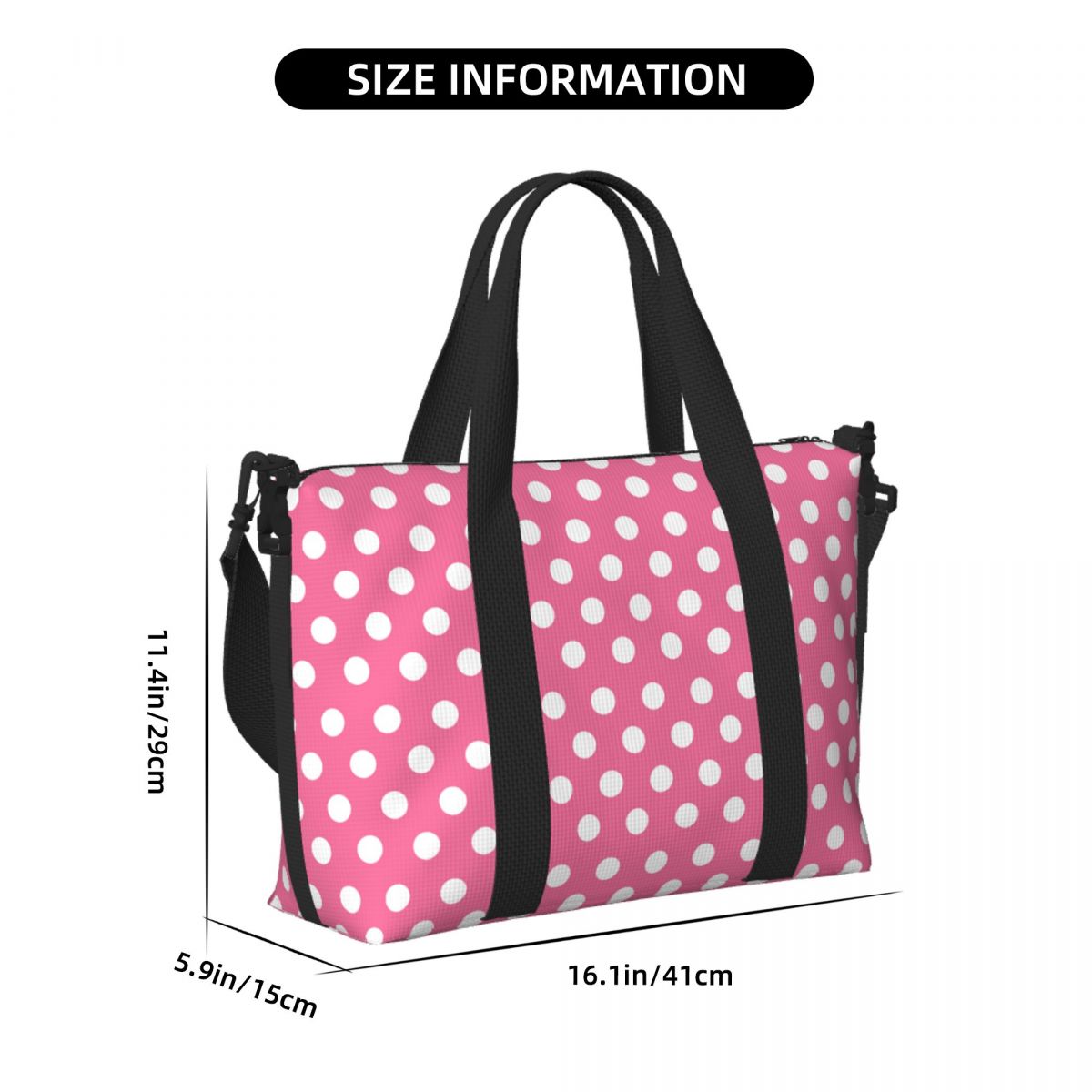 Rosa bolinhas sacola grande ca - Luxury Bags Luggage avaliação e preço