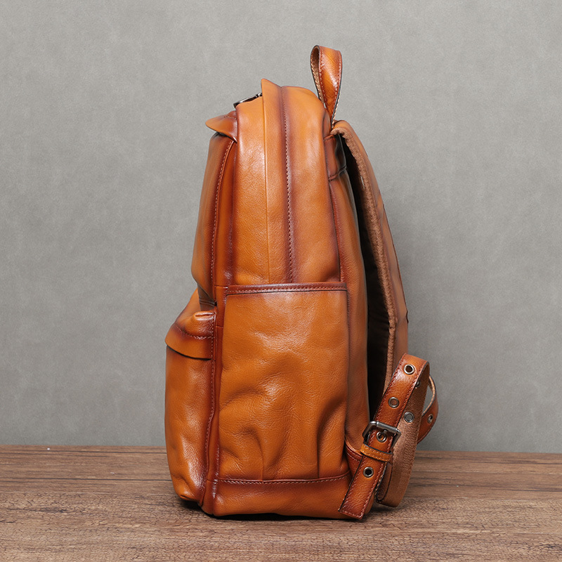 Mochila Masculina YETTIES Vint - Genuine Leather Backpack avaliação e preço