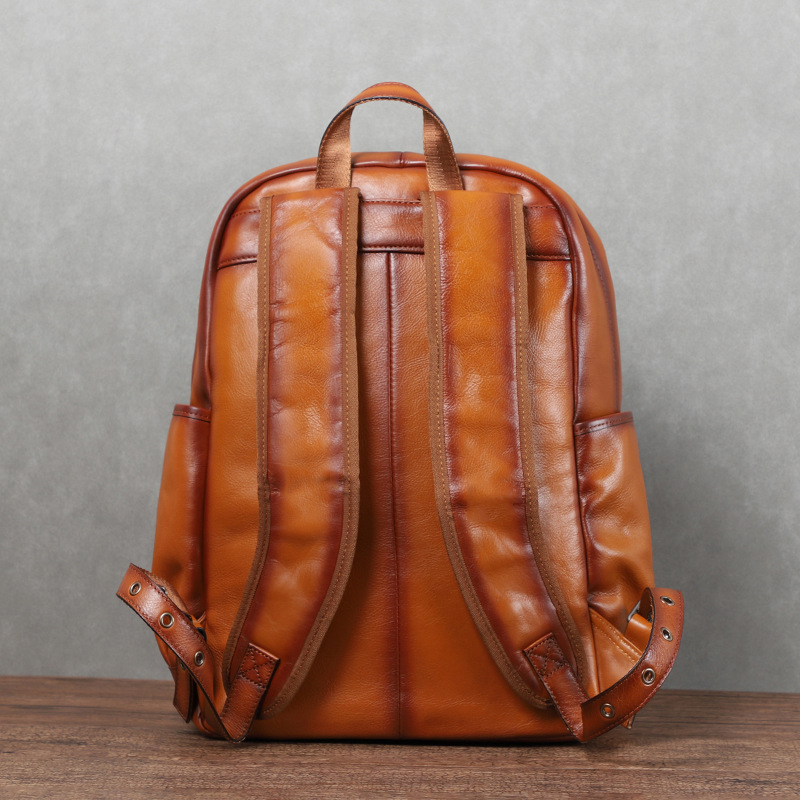 Mochila Masculina YETTIES Vint - Genuine Leather Backpack avaliação e preço