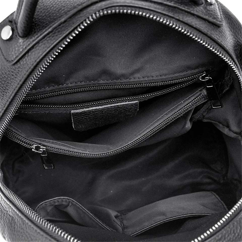 Genuíno couro mochila feminina - Genuine Leather Backpack avaliação e preço