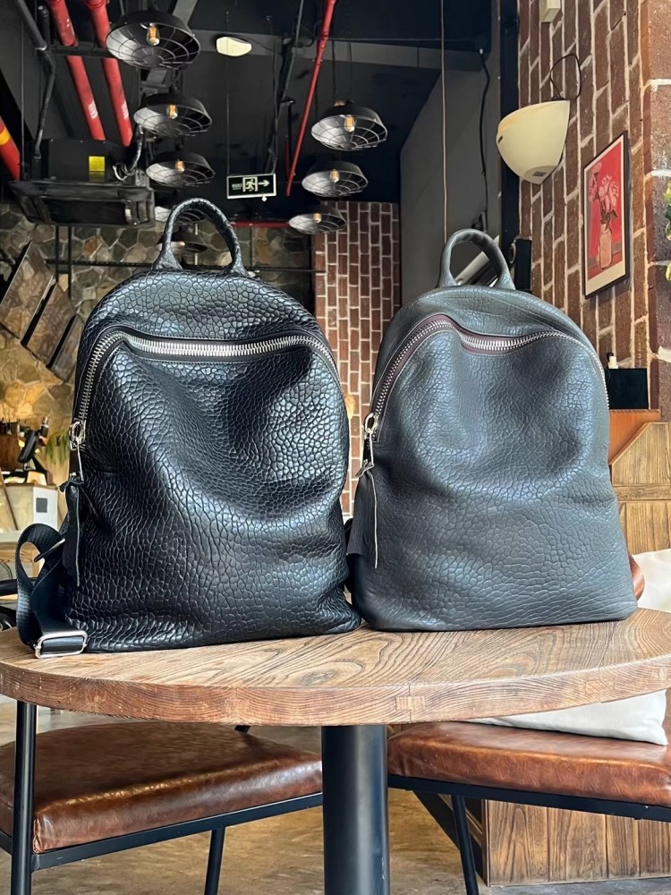 Mochila casual de pele de ovel - Genuine Leather Backpack avaliação e preço