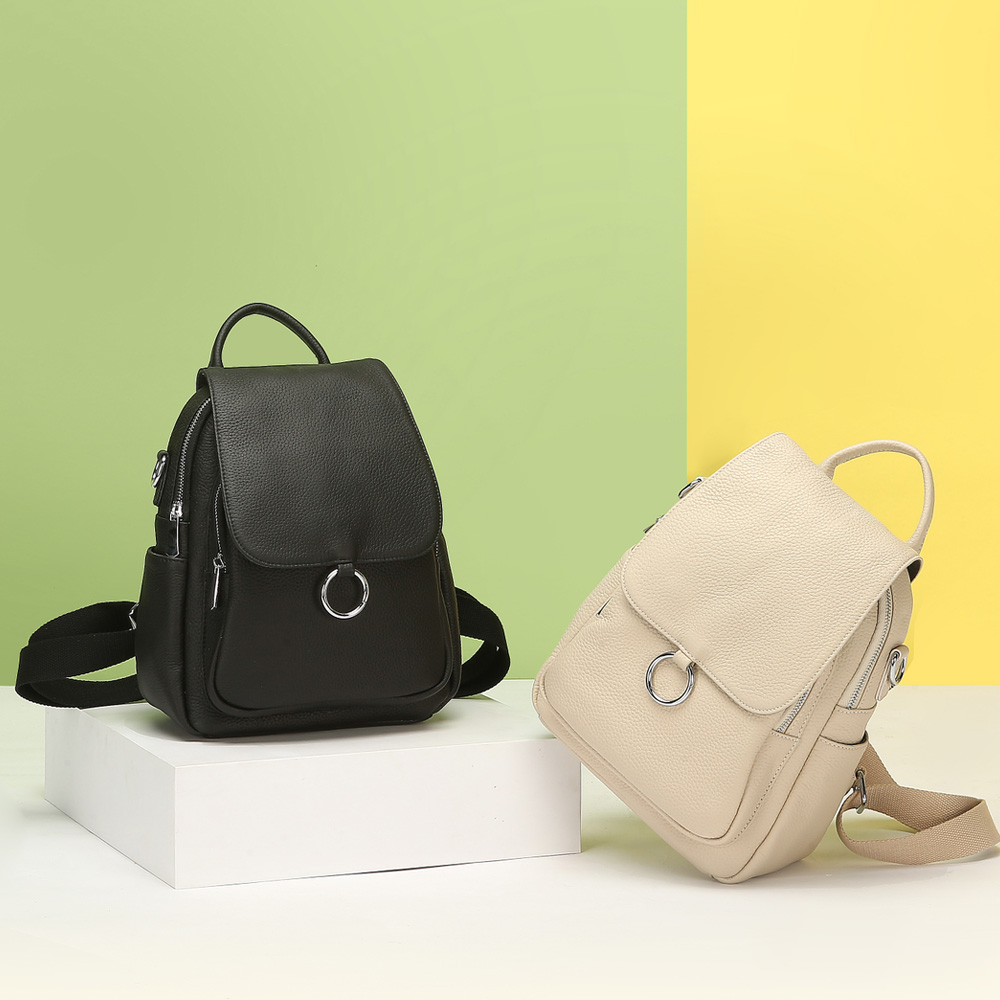 Mochila Feminina Zency Nova Mo - Genuine Leather Backpack avaliação e preço