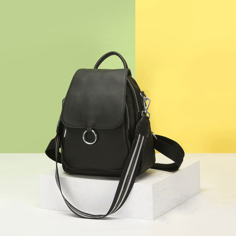 Mochila Feminina Zency Nova Mo - Genuine Leather Backpack avaliação e preço