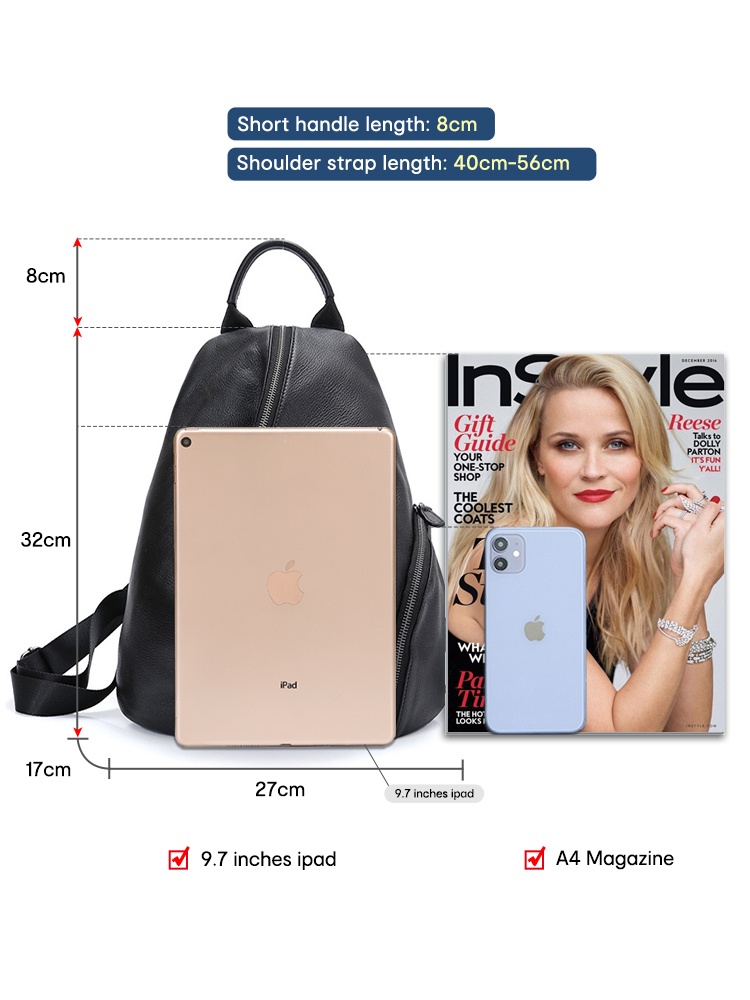 Zency mochila feminina de cour - Genuine Leather Backpack avaliação e preço