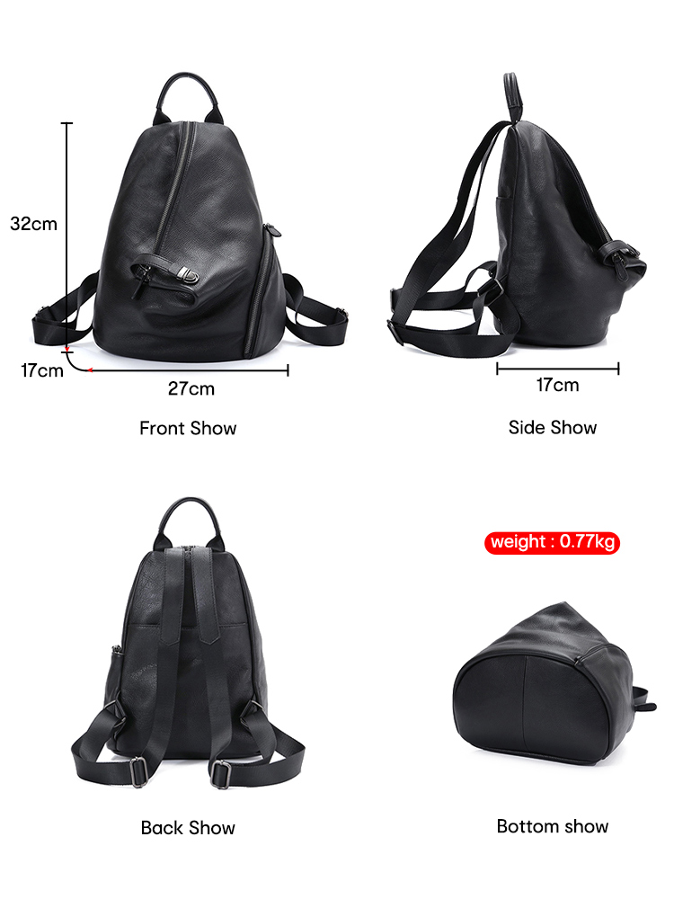 Zency mochila feminina de cour - Genuine Leather Backpack avaliação e preço