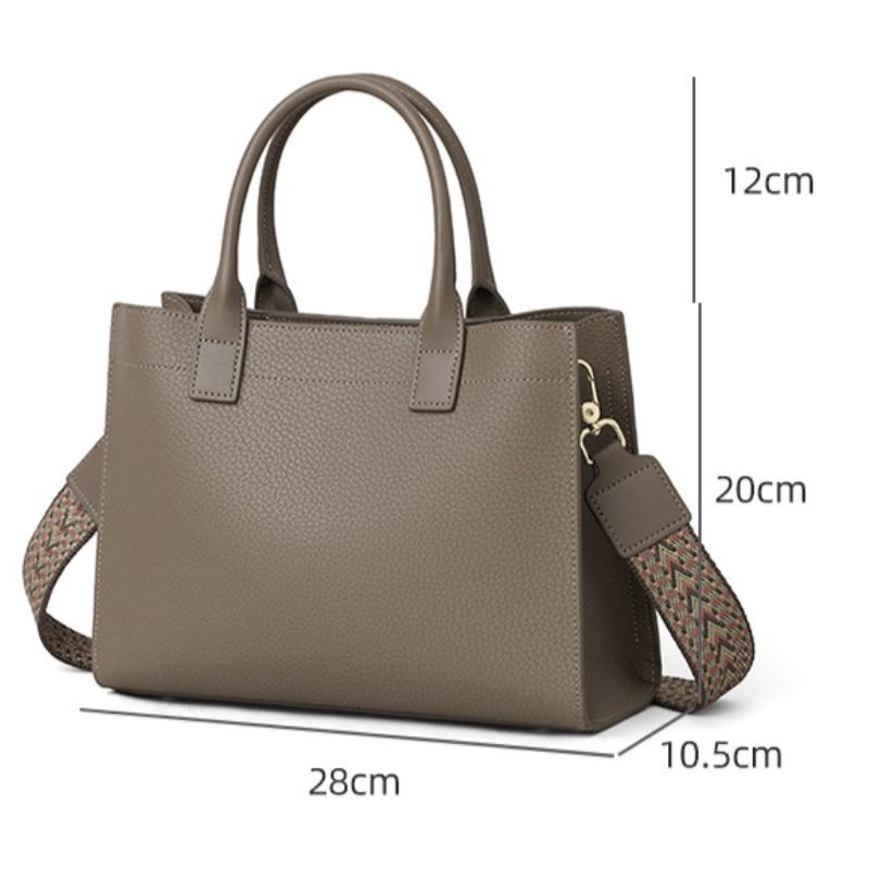 Bolsa Satchel de Couro Genuíno - Structured Handbag Top Handle avaliação e preço