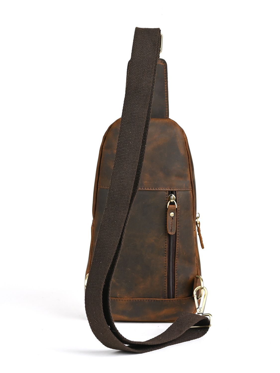 Bolsa de Peito Masculina de Lu - Genuine Leather Backpack avaliação e preço