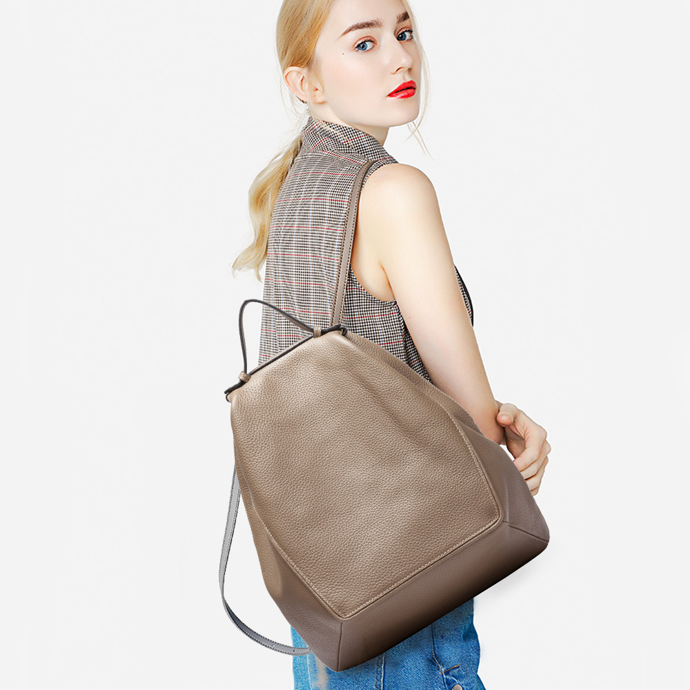 Zency mulheres 100% couro genu - Genuine Leather Backpack avaliação e preço