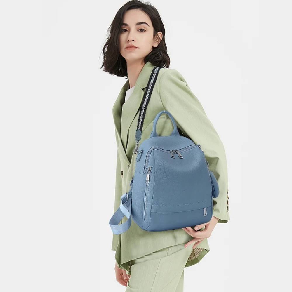 Mochila feminina de couro genu - Genuine Leather Backpack avaliação e preço