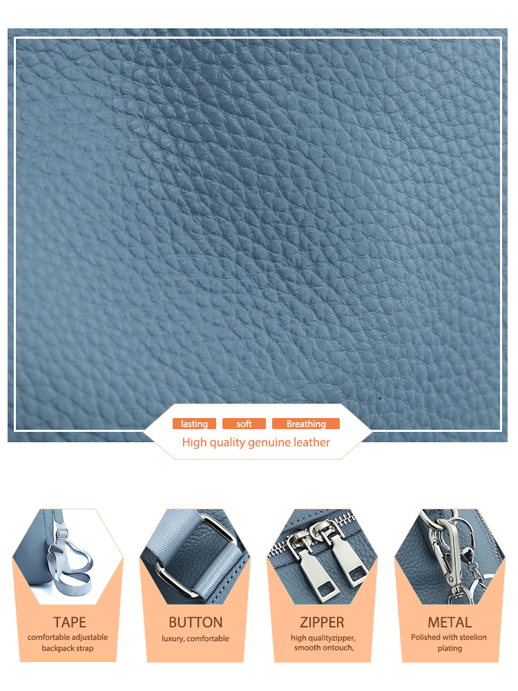 Mochila feminina de couro genu - Genuine Leather Backpack avaliação e preço