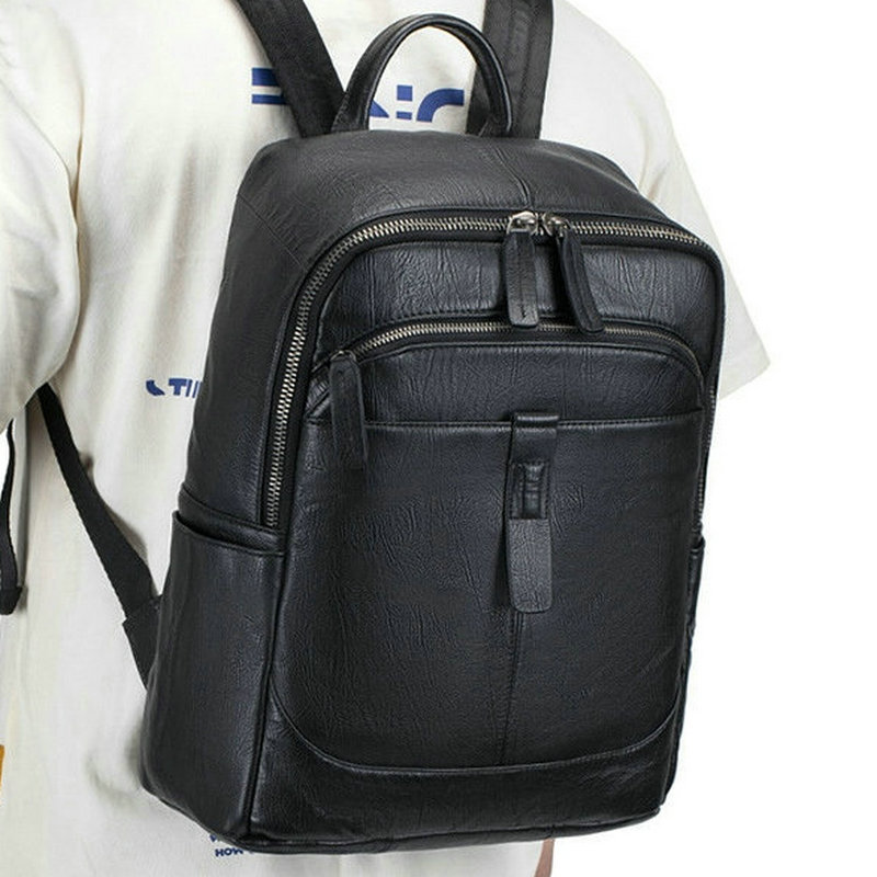 Bolsa de Ombro Dupla de Couro  - Genuine Leather Backpack avaliação e preço