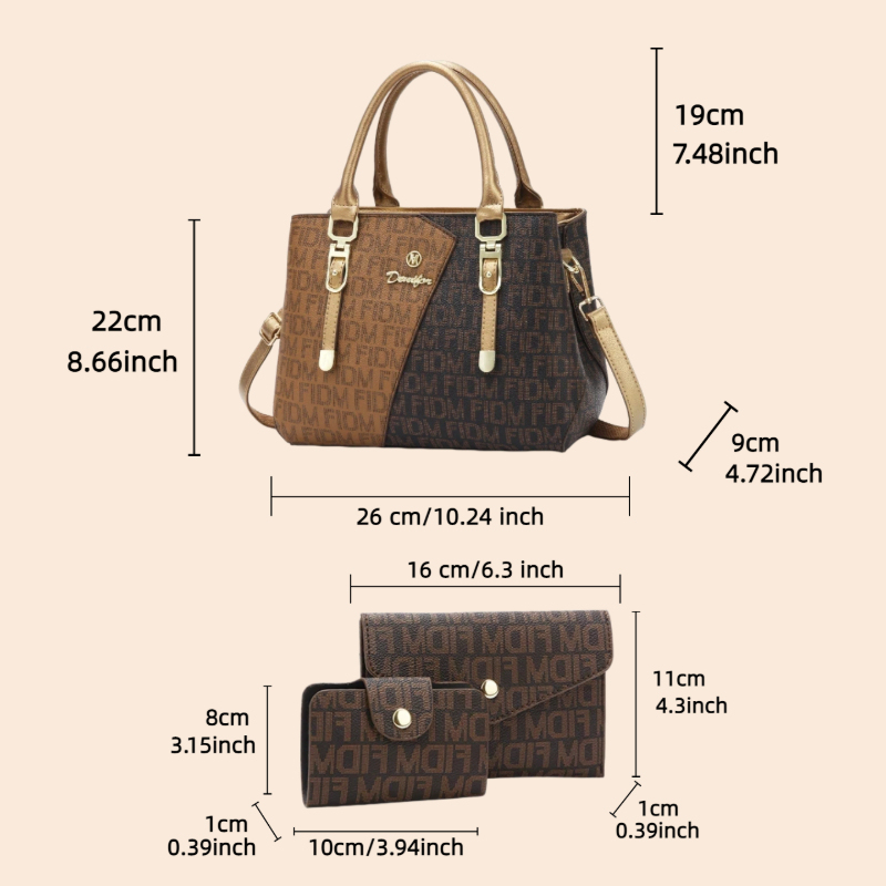 Conjunto de 3 peças de bolsas  - Luxury Bags For Women avaliação e preço