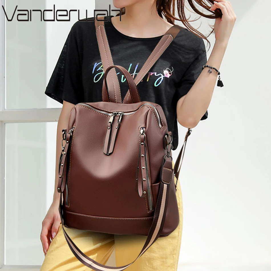 Mochilas multifuncionais de co - Genuine Leather Backpack avaliação e preço