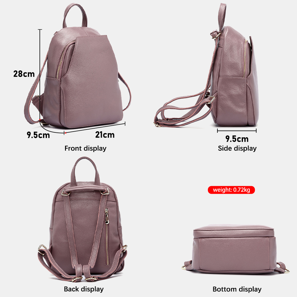 Zency charm mochila feminina 1 - Genuine Leather Backpack avaliação e preço