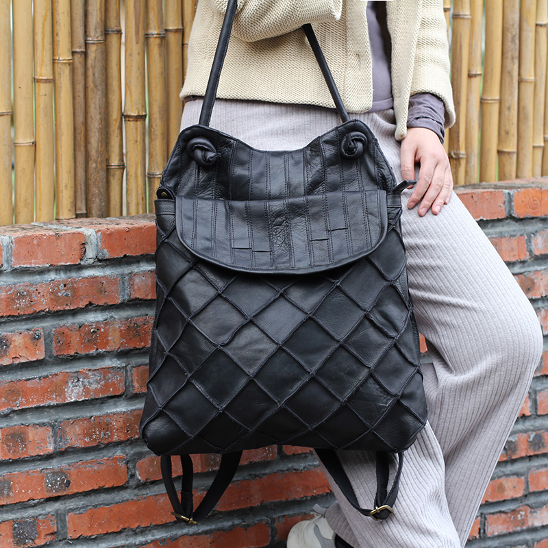 Novo europeu/americano mochila - Genuine Leather Backpack avaliação e preço