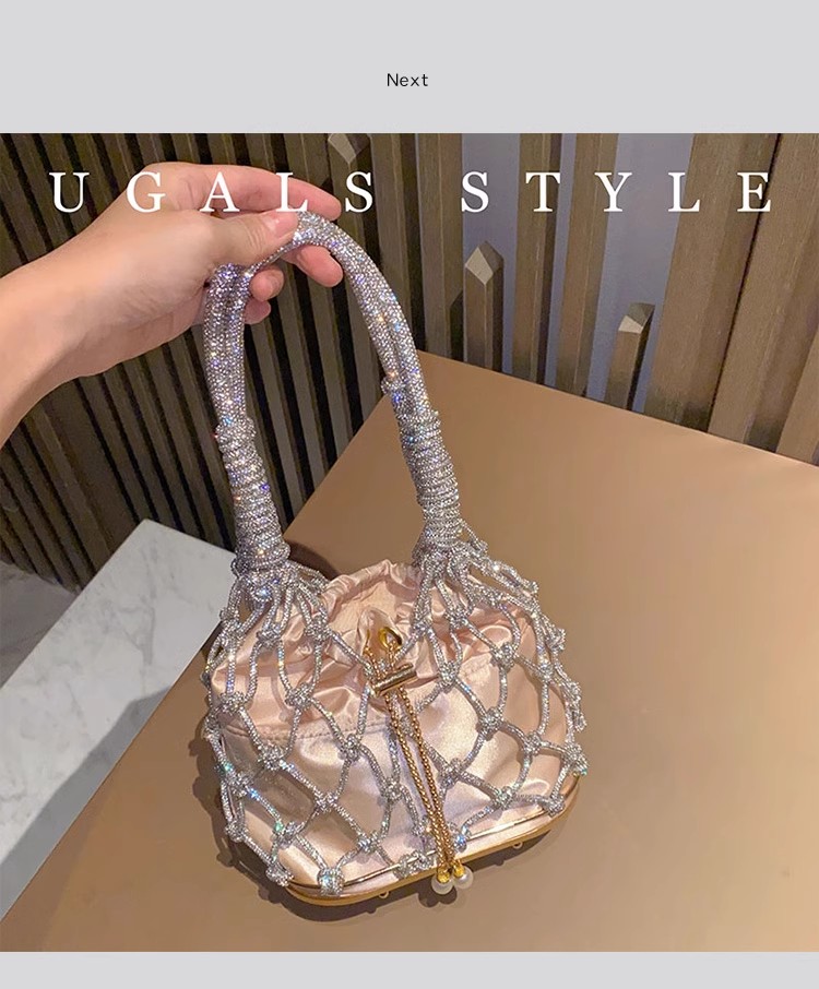 Oco para fora glitter corda te - Luxury Bag Collection avaliação e preço