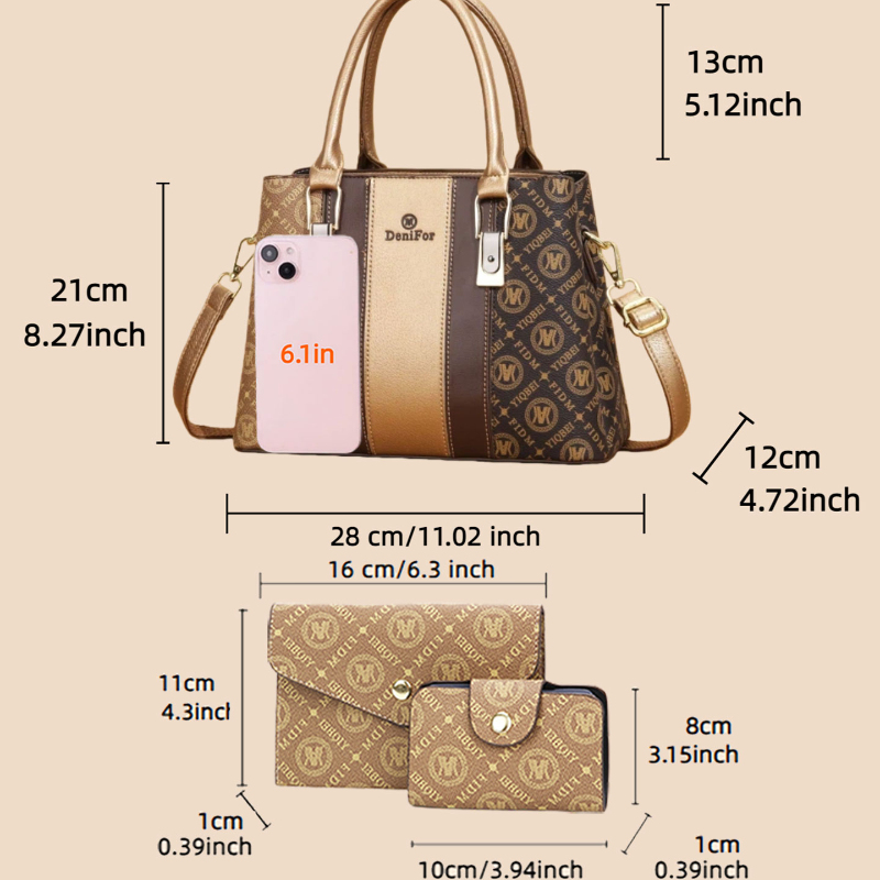 Conjunto de 3 peças de bolsas  - Luxury Bags For Women avaliação e preço