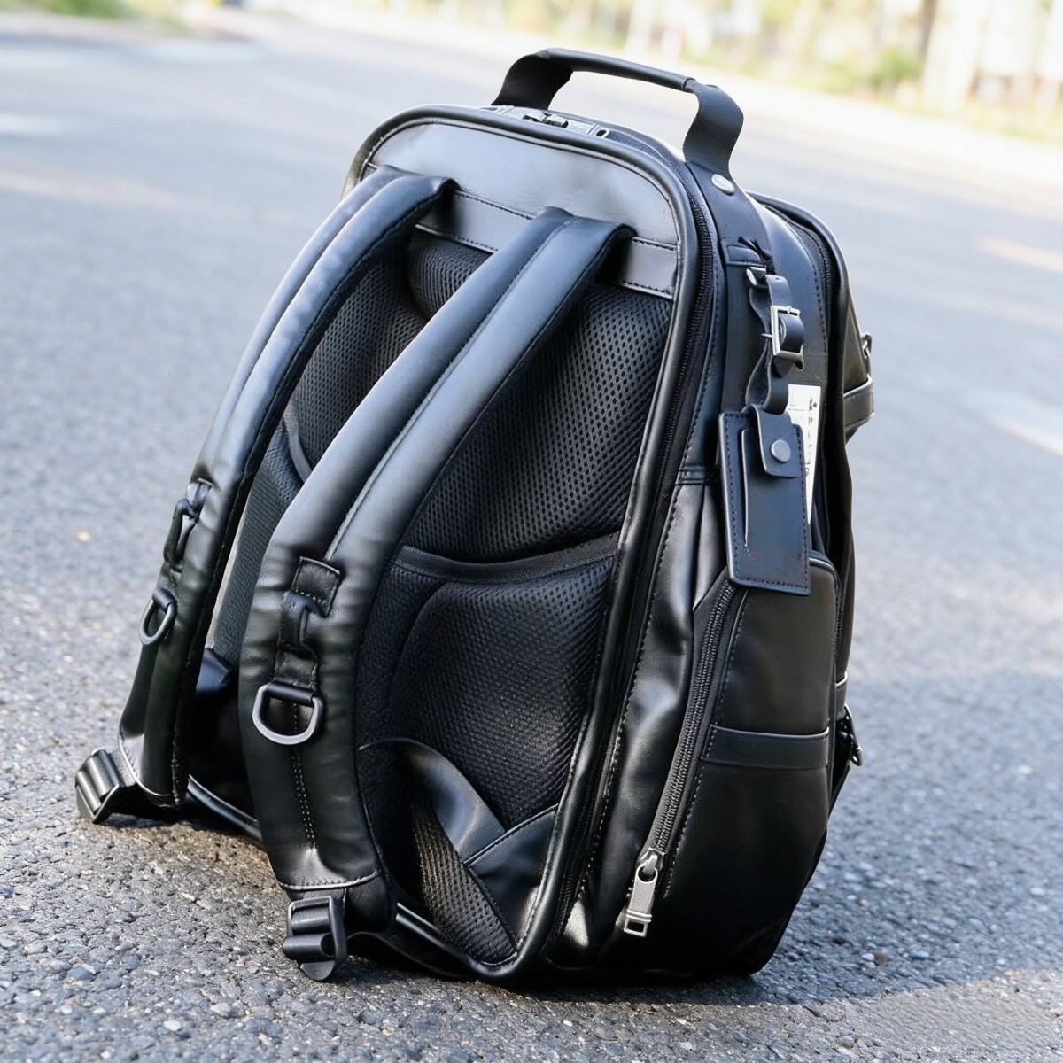 Mochila de Negócios para Homen - Genuine Leather Backpack avaliação e preço
