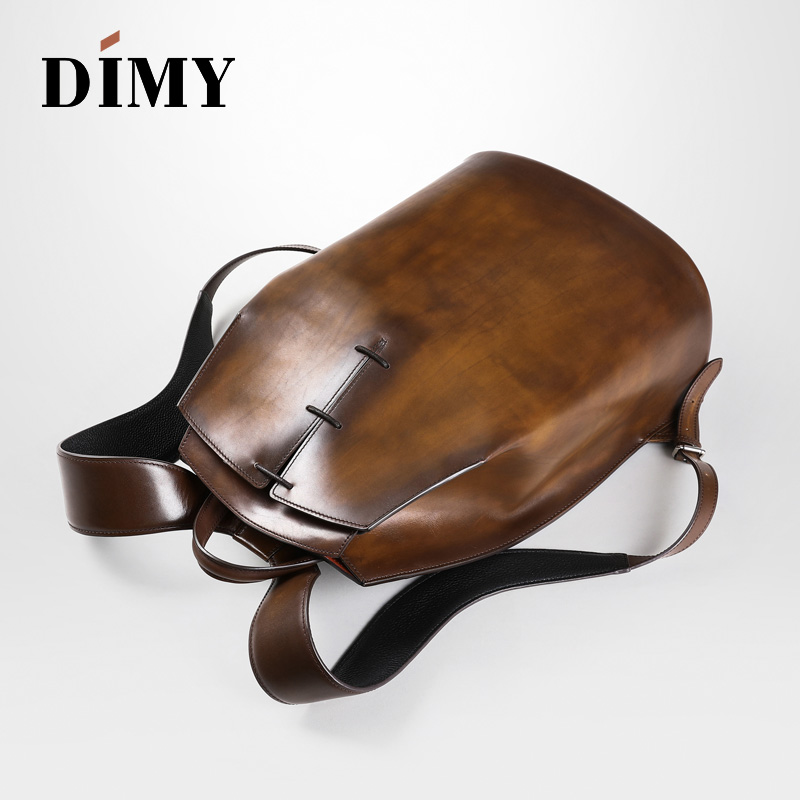 DIMY 2025 nova mochila masculi - Genuine Leather Backpack avaliação e preço
