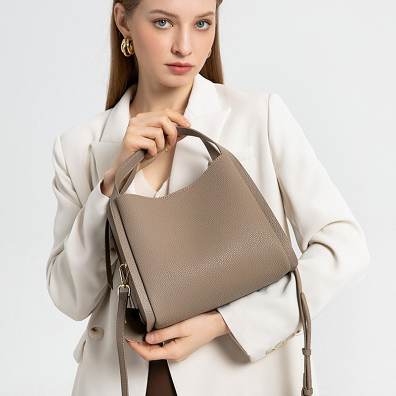 Bolsas Bucket de Couro Genuíno - Structured Handbag Top Handle avaliação e preço