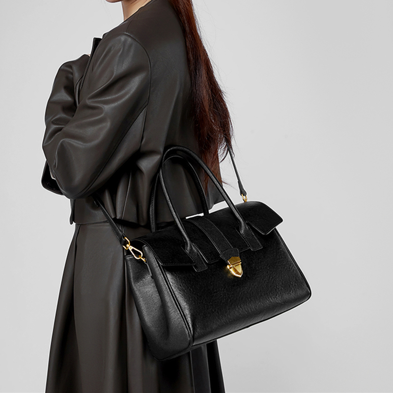 Bolsas de Couro Genuíno BURMIN - Structured Handbag Top Handle avaliação e preço