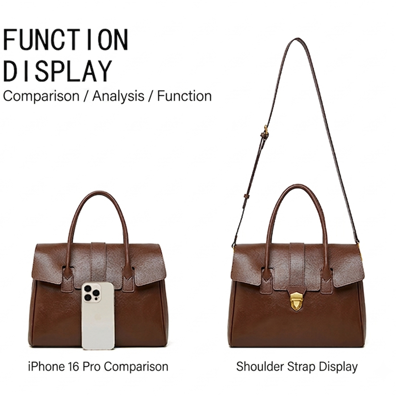 Bolsas de Couro Genuíno BURMIN - Structured Handbag Top Handle avaliação e preço