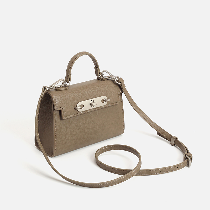 Bolsa Feminina de Couro Saffia - Structured Handbag Top Handle avaliação e preço