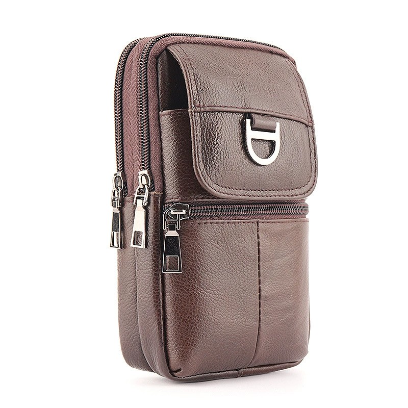 Bolsa de Cintura Masculina de  - Genuine Leather Backpack avaliação e preço